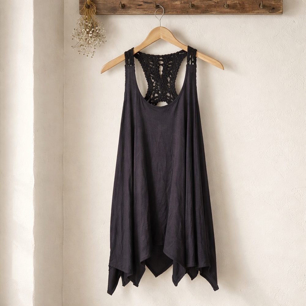 Sky Black Tank Top